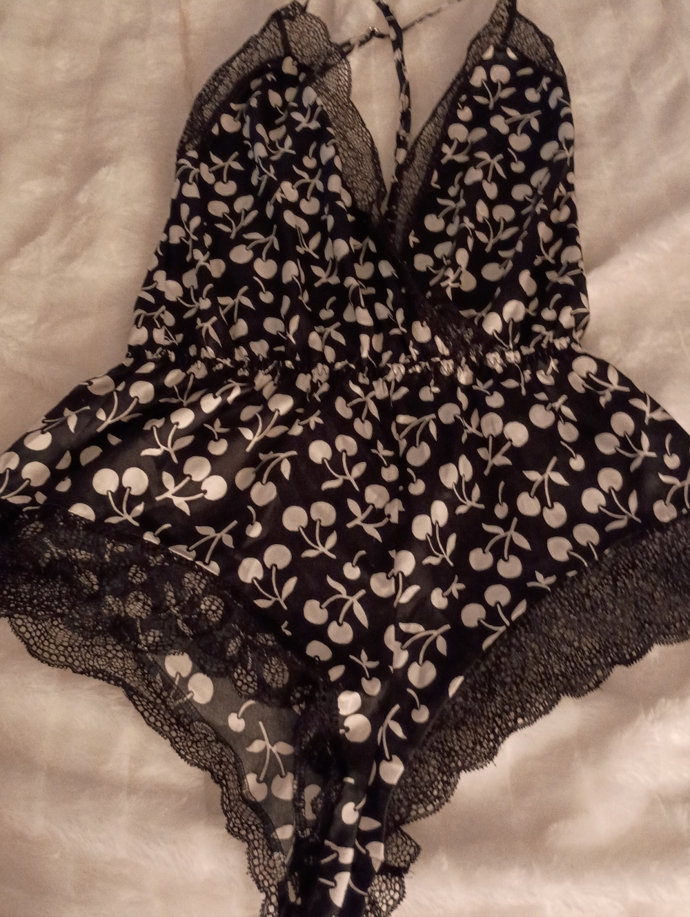 Victoria's Secret Black and White Floral Slip